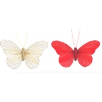 [Sada 3 ks dekoračných motýľov na štipci - rôzne farby]