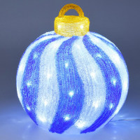 [LED svetelná akrylová guľa – 60 bielych LED diód]