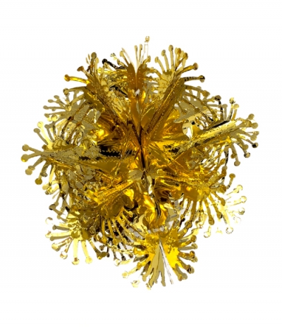 Zlatá dekoračná guľa z fólie 30 cm