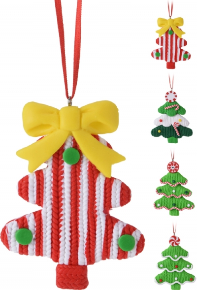 Keramický vianočný stromček 9 cm - rôzne druhy
