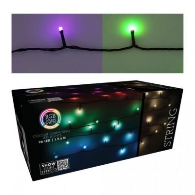 LED svetelná reťaz s 96 RGBW diódami – 9,6 m